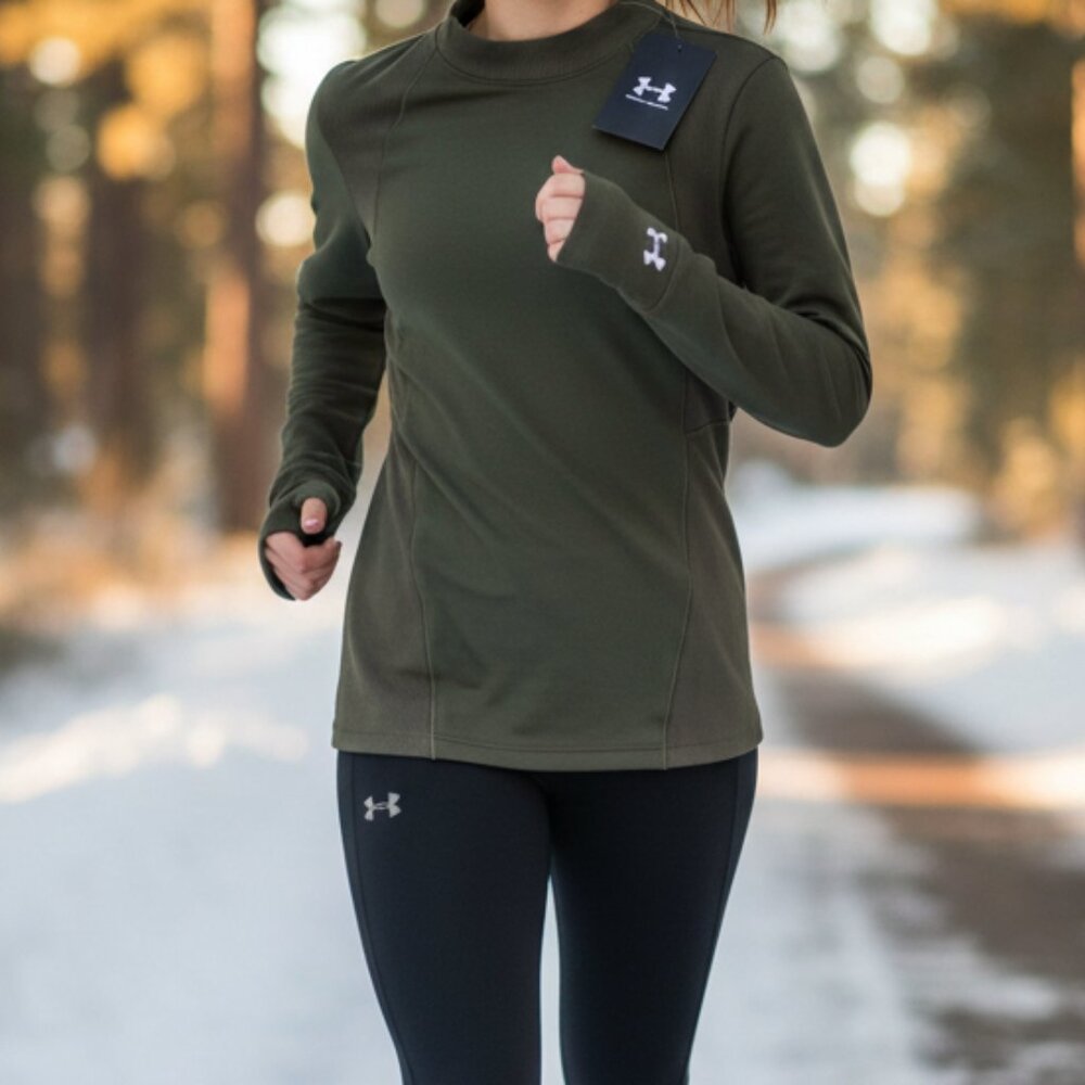Under Armour Green Olive long sleeve sport top
